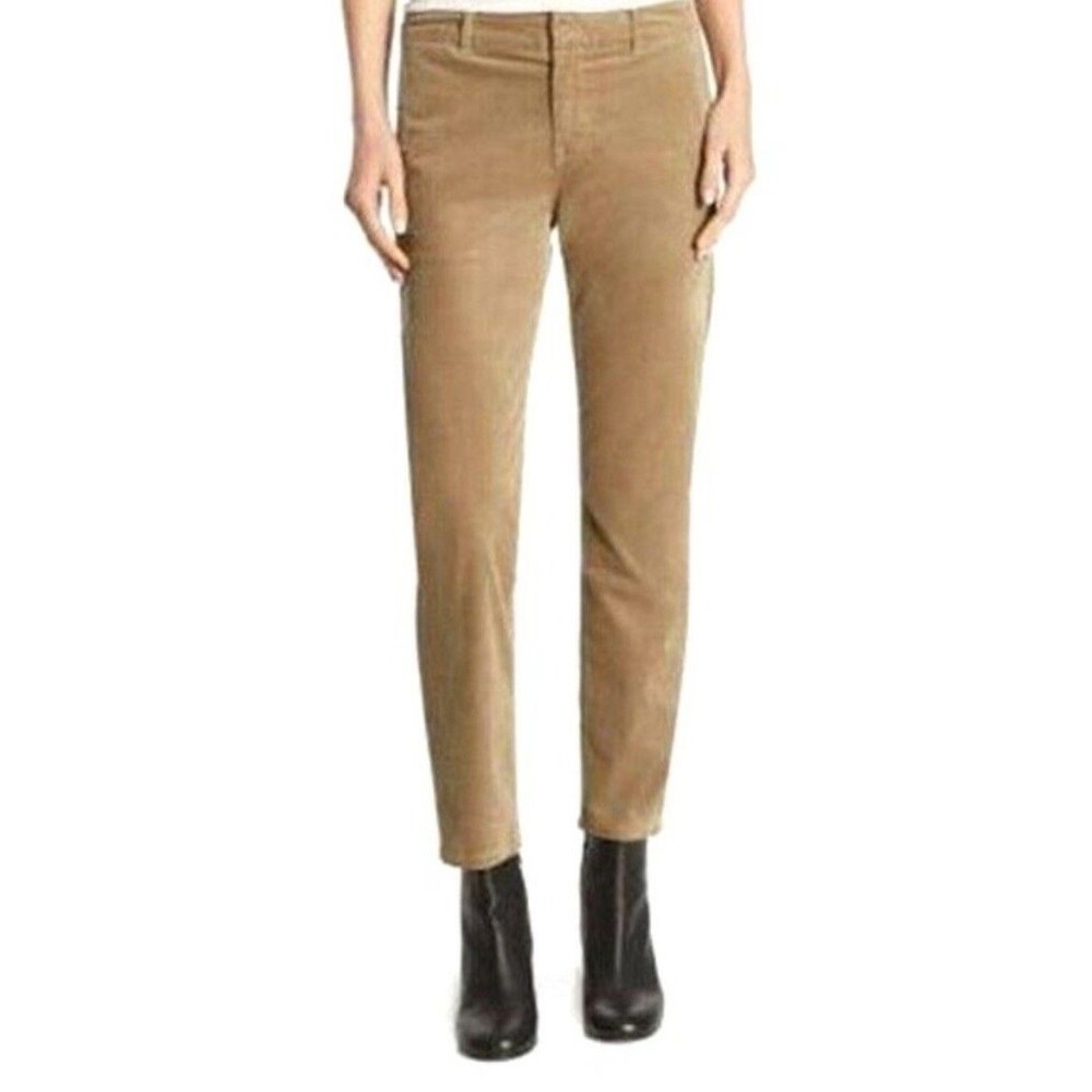 Vince Pants Women Corduroy Chino Ragweed Tan Size 6 Mid Rise Cotton Stretch